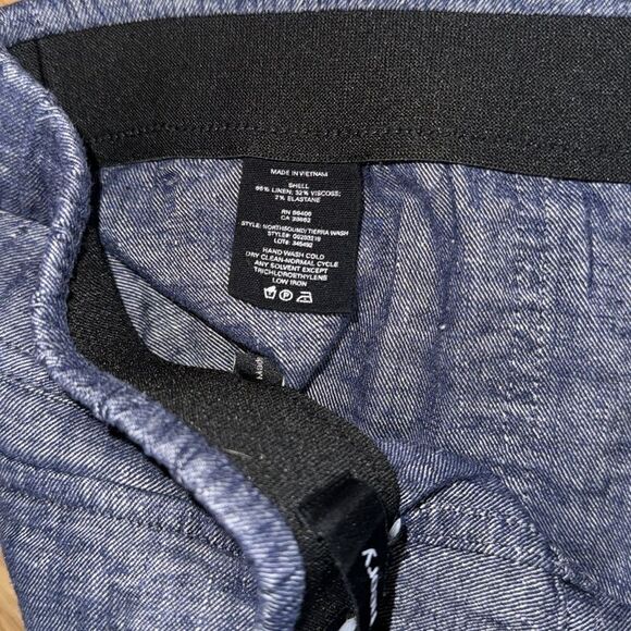 Theory Linen Blend Blue Pull On Trouser / Pants - Size 0 - Picture 6 of 6